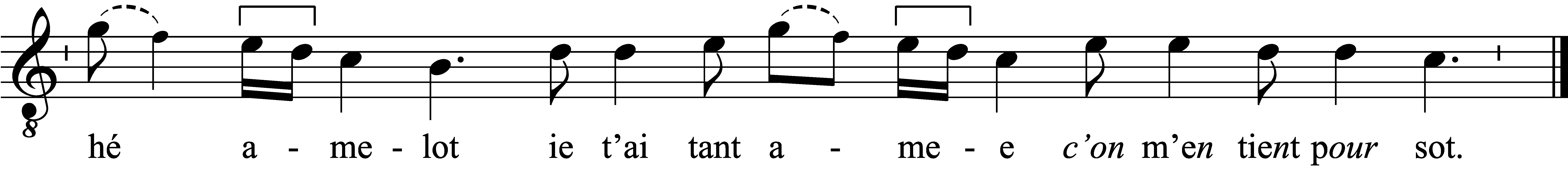 Refrain musical notation
